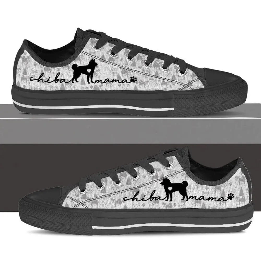 Shiba Inu Low Top Shoes - Dog Walking Shoes Men Women, Dog Printed Shoes, Canvas Shoes For Men, Women