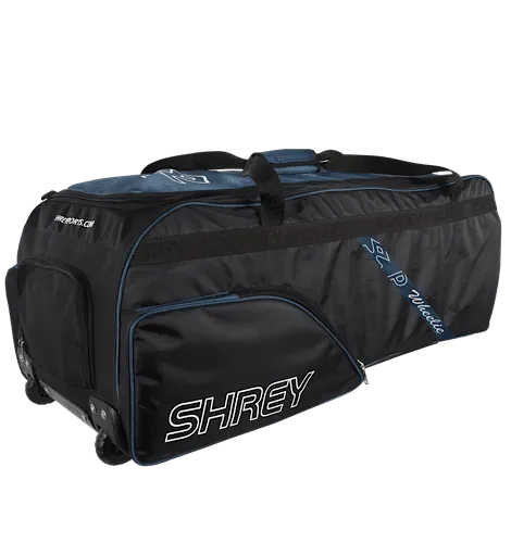 Shrey PRO Wheelie Cricket Kit Bag- Black & Blue