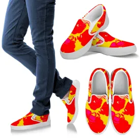 Sixties Floral Slip On Sneakers