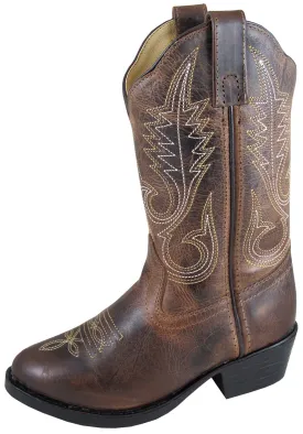 Smoky Mountain Boots Children Girls Annie Brown Waxed Leather Western