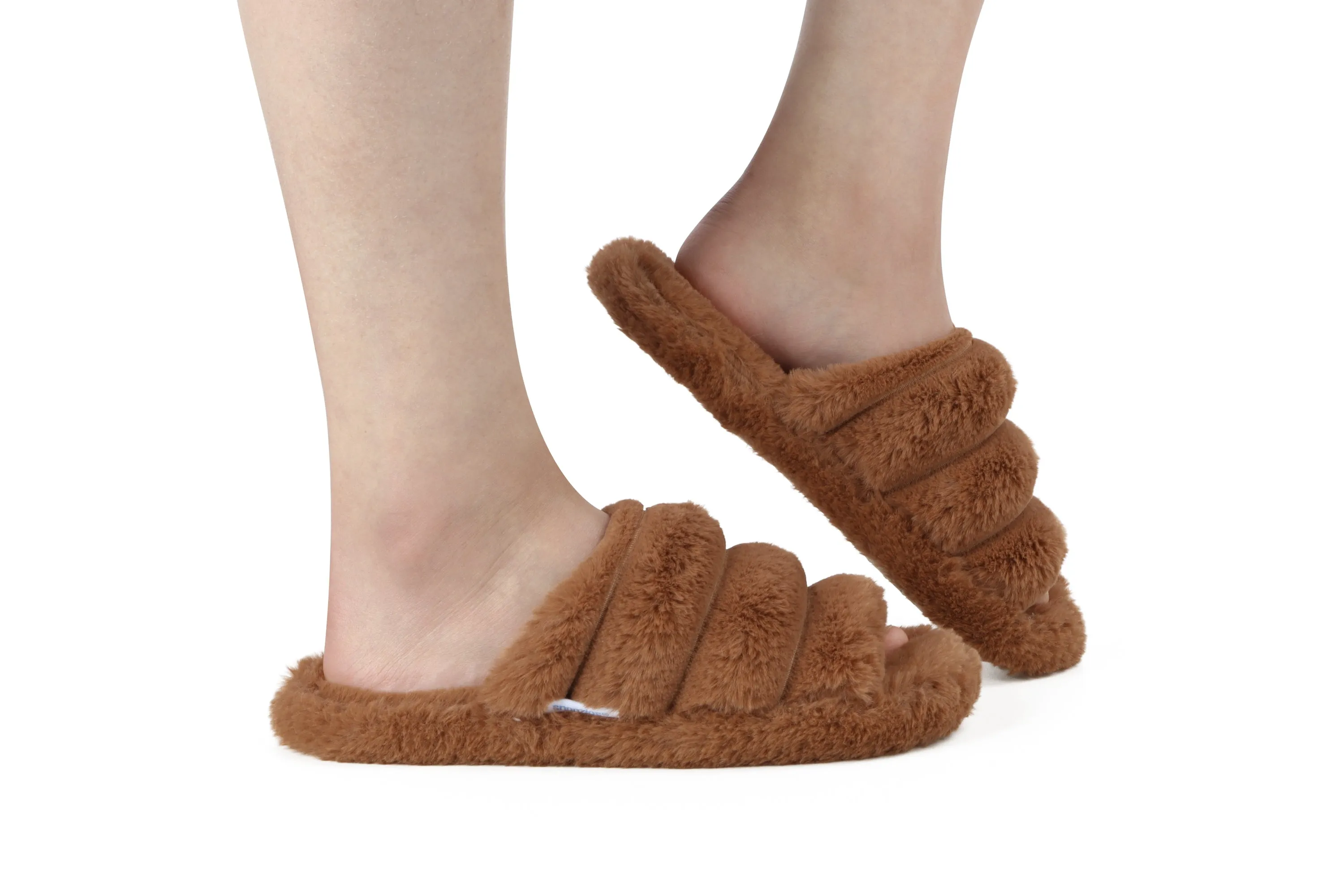 Snoozies! Slipper Slides - Brown