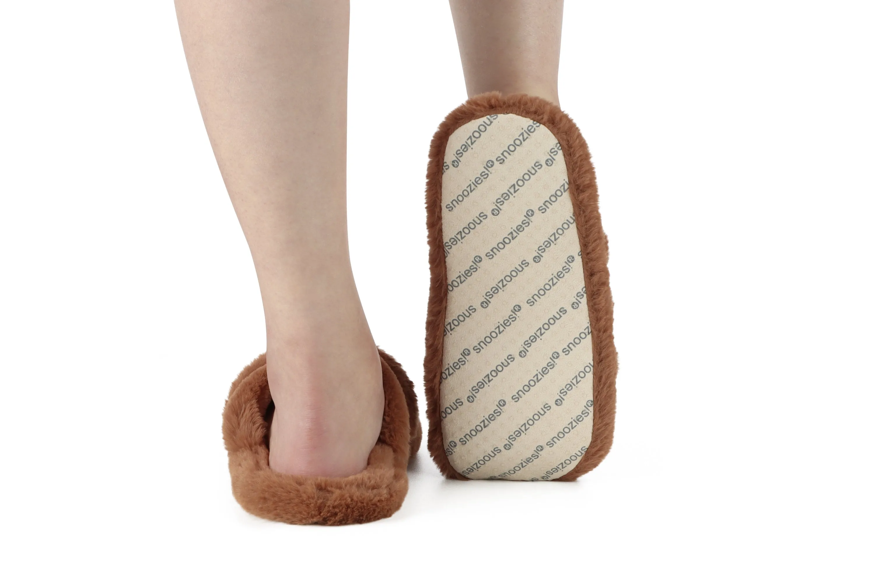 Snoozies! Slipper Slides - Brown