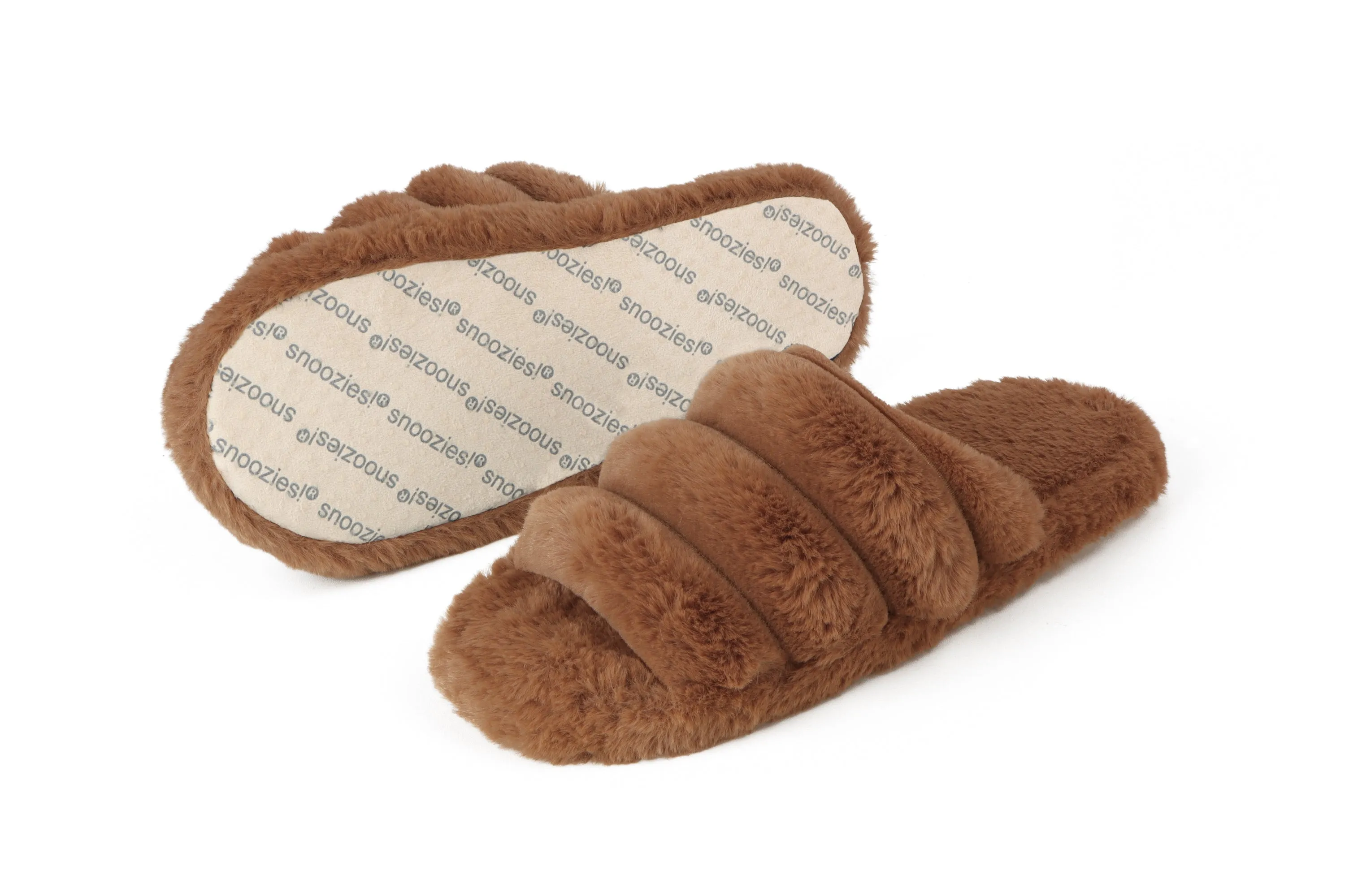 Snoozies! Slipper Slides - Brown