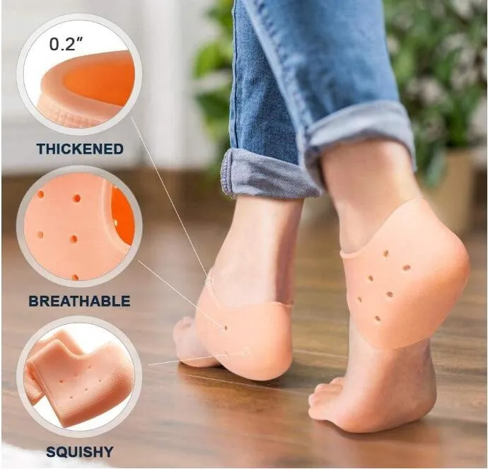 Soft Comfortable Heel silicone Gel Set 2 Pieces Shoe Heel Protector Pain Relieve