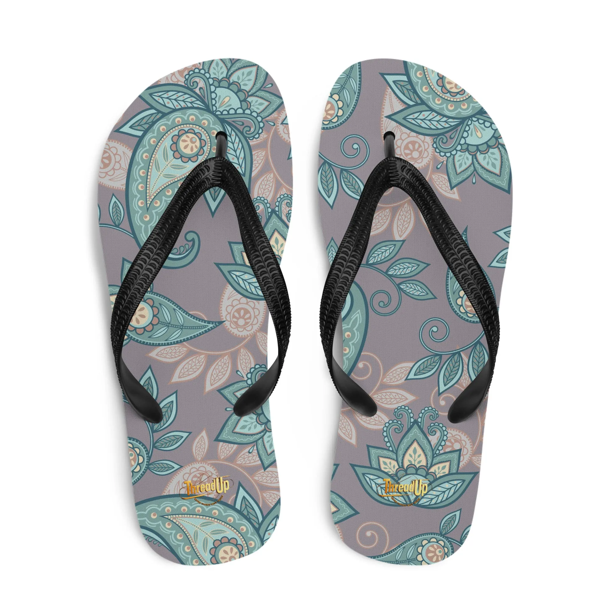 Unisex Flip-Flops - Abstract Design