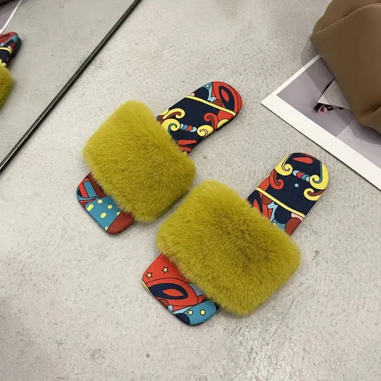 Women's Furry Slide Slippers